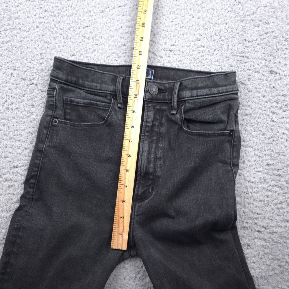 Abercrombie Jeans Womans 28 6L Black Thrashed High Rise Skinny Ripped Knees - Picture 5 of 11